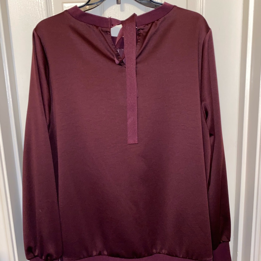 Satin long sleeved shirt
